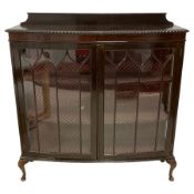 Early 20th century mahogany bow-front display cabinet