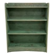 Green painted bookcase