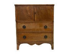 George III mahogany converted night-cabinet commode