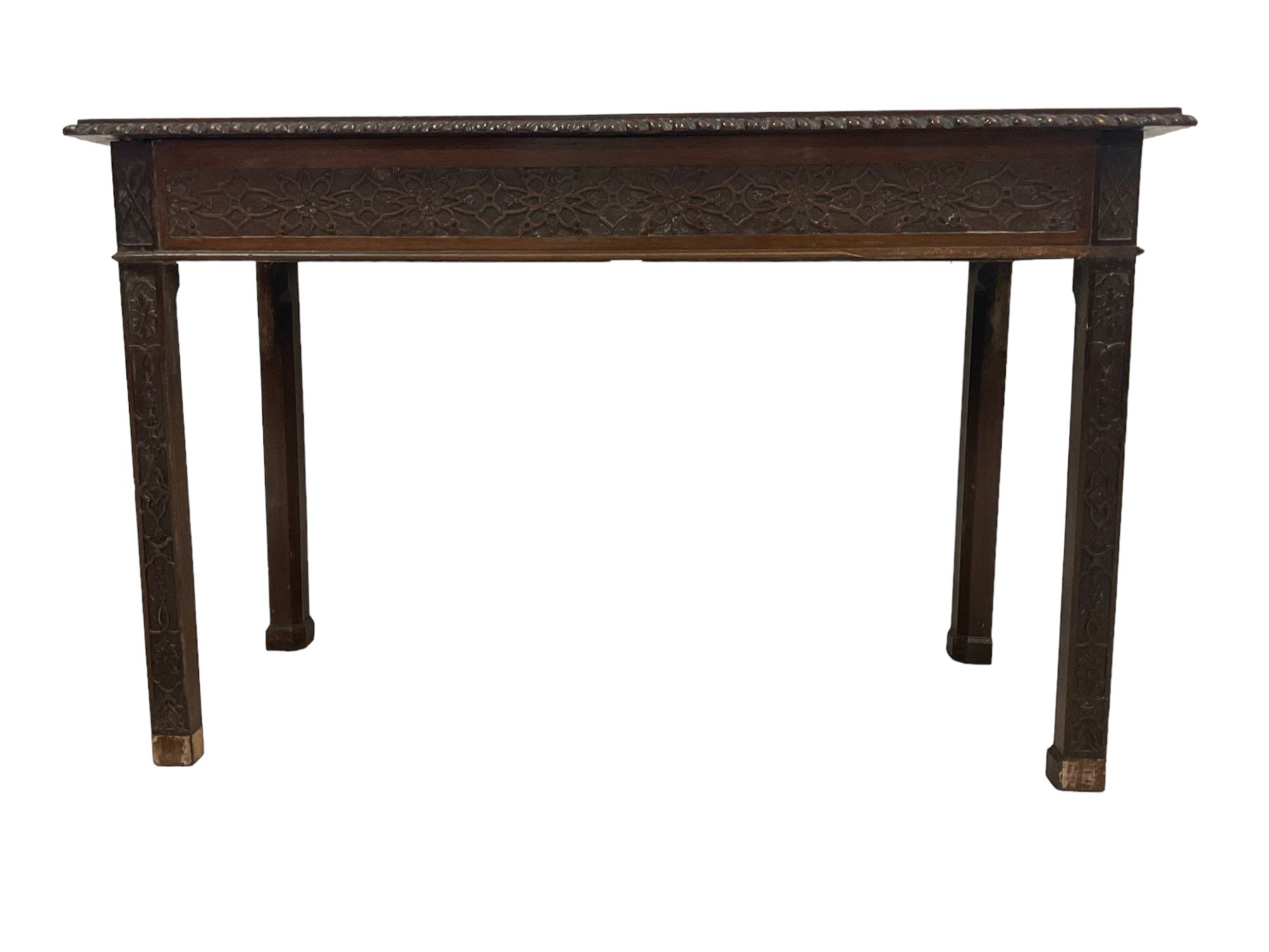 George III Chippendale design mahogany side table - Image 7 of 9