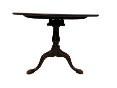 George III mahogany tilt-top tea table
