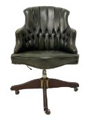 George III design swivel desk elbow chair