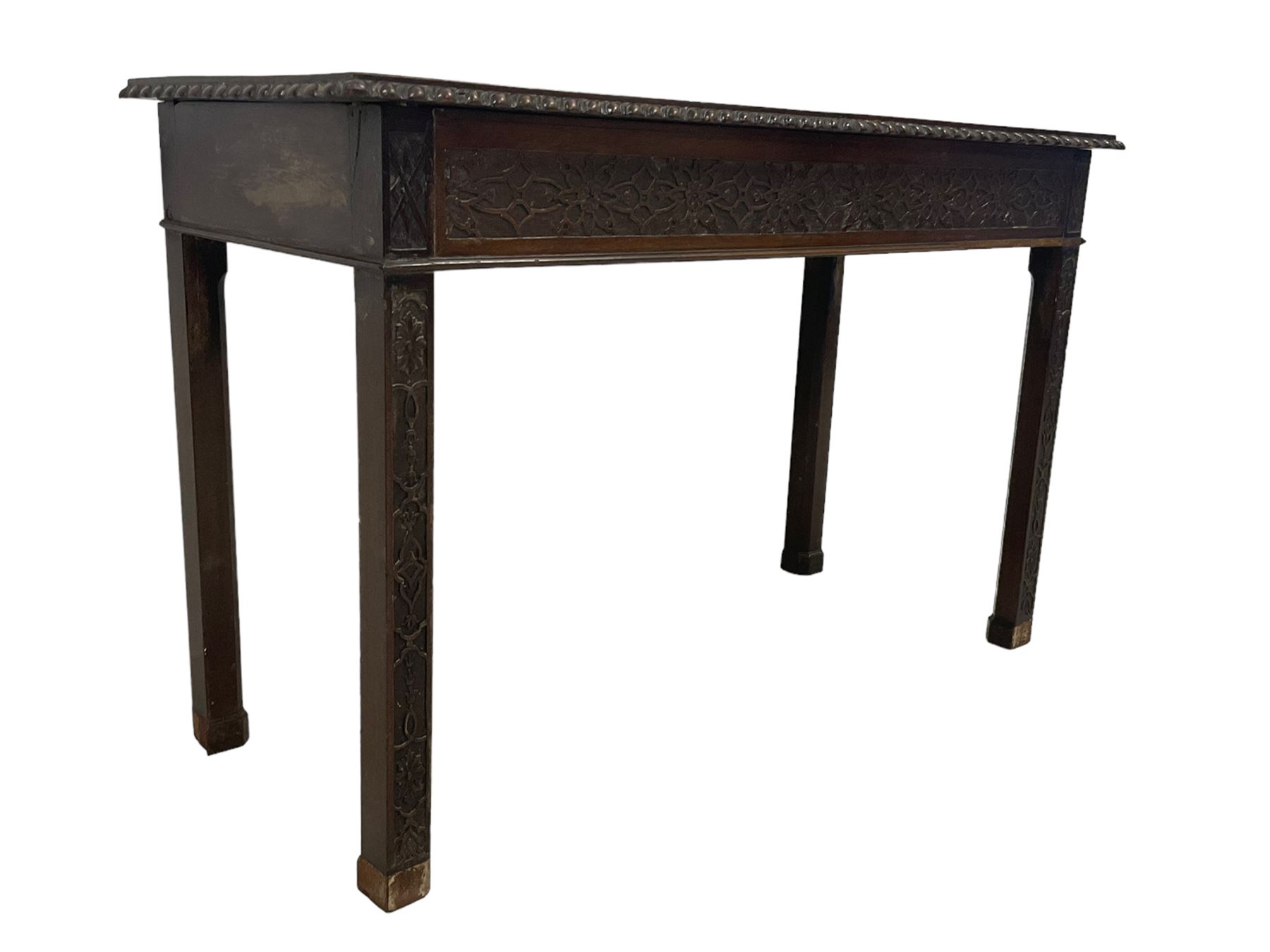 George III Chippendale design mahogany side table - Image 8 of 9