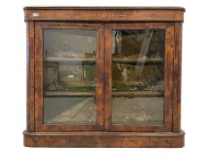 Victorian figured walnut pier cabinet