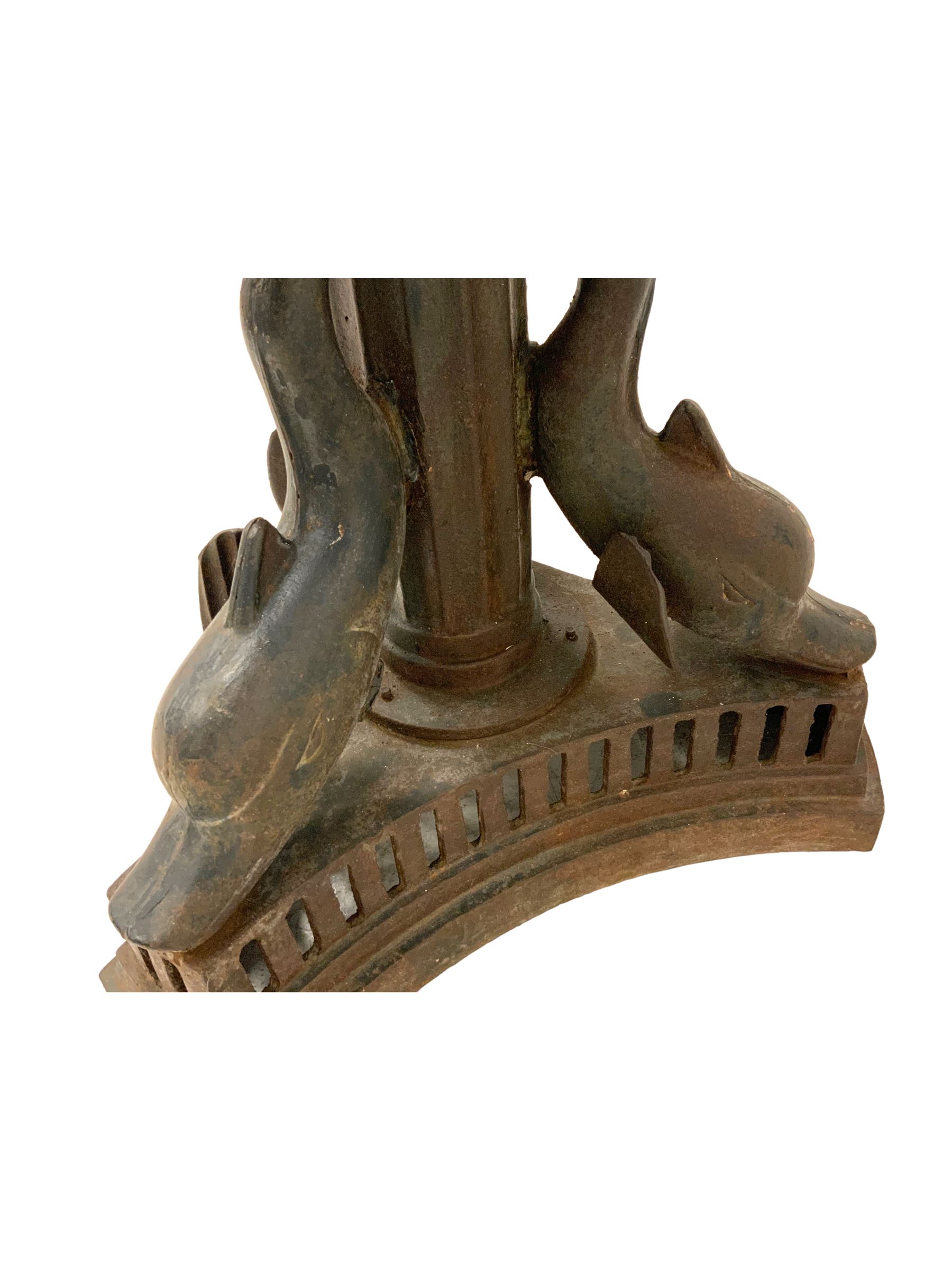 Mid-20th century classical revival cast iron birdbath - Image 7 of 8