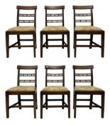 Set six 19th century mahogany dining chairs