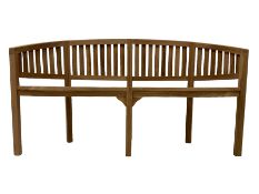 Solid teak garden bench