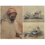 ED (British 19th century): 'Lambeth Palace' and 'Blackfriars Bridge'