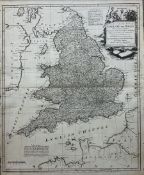 Emanuel Bowen (British 1694-1767): 'An Accurate Map of England and Wales'