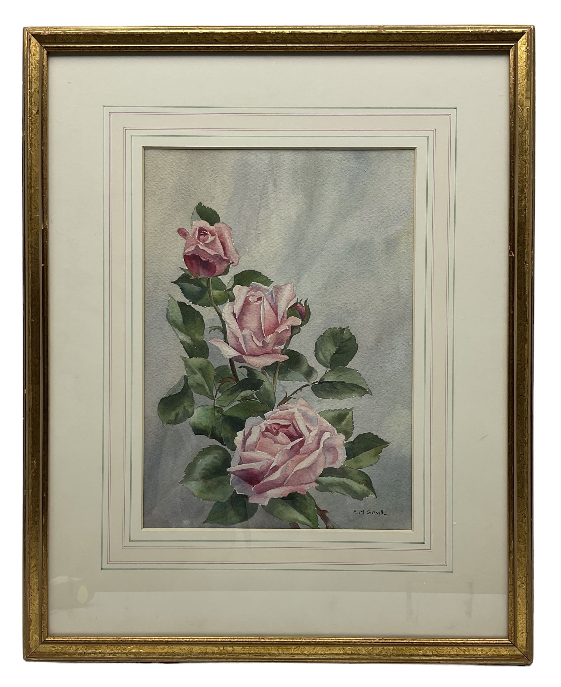 Emma M Saville (Sheffield 1884-1969): Still Life of Roses - Image 2 of 2