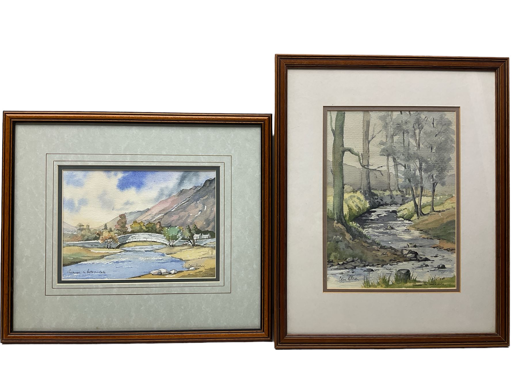 Colin Brown (British 20th century): 'Grange in Borrowdale' and 'Stream in Farndale' - Image 2 of 2