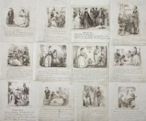 A St C Purnell (British mid-19th century): Satirical or Comical Sketches of Victorian Daily Life