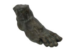 Bronze effect Classical design indoor or garden ornament of the foot of Colossus