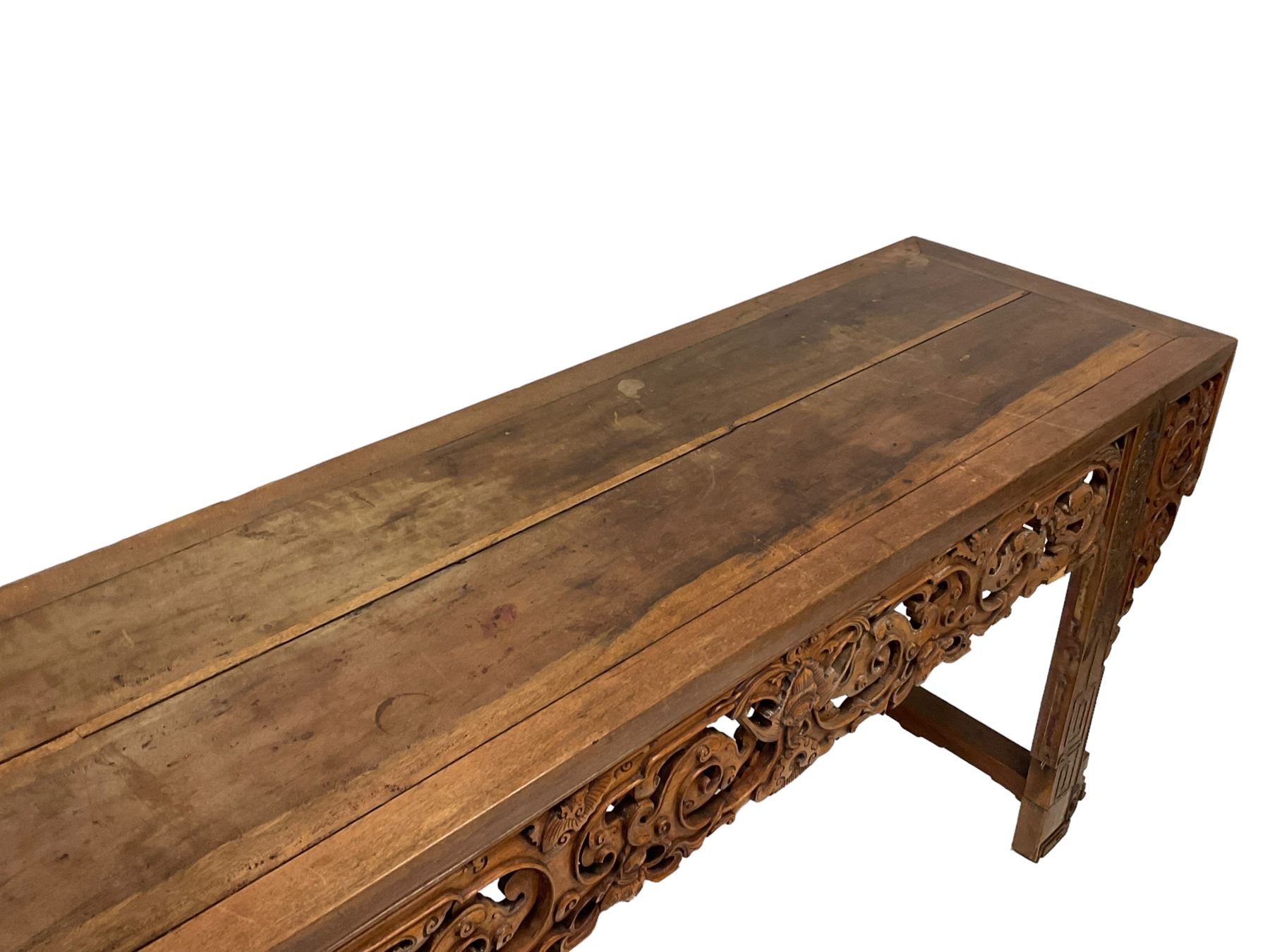 Large 19th century Chinese hardwood altar table - Image 11 of 11