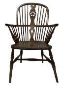 19th century elm and ash Windsor chair