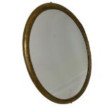 19th century gilt framed oval wall mirror