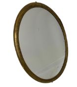 19th century gilt framed oval wall mirror