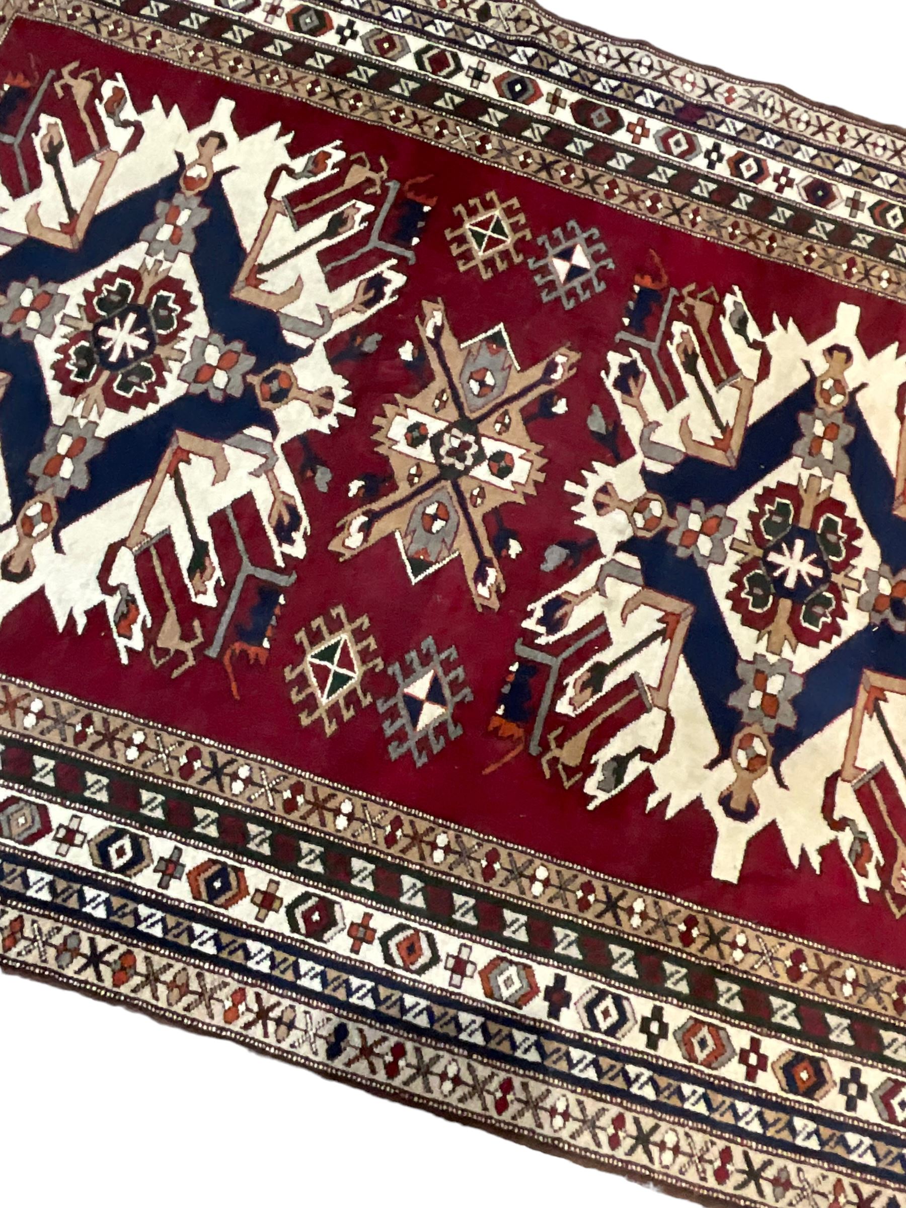 Turkish crimson ground rug - Image 4 of 6