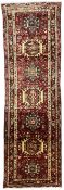 Persian Karajeh red ground runner rug