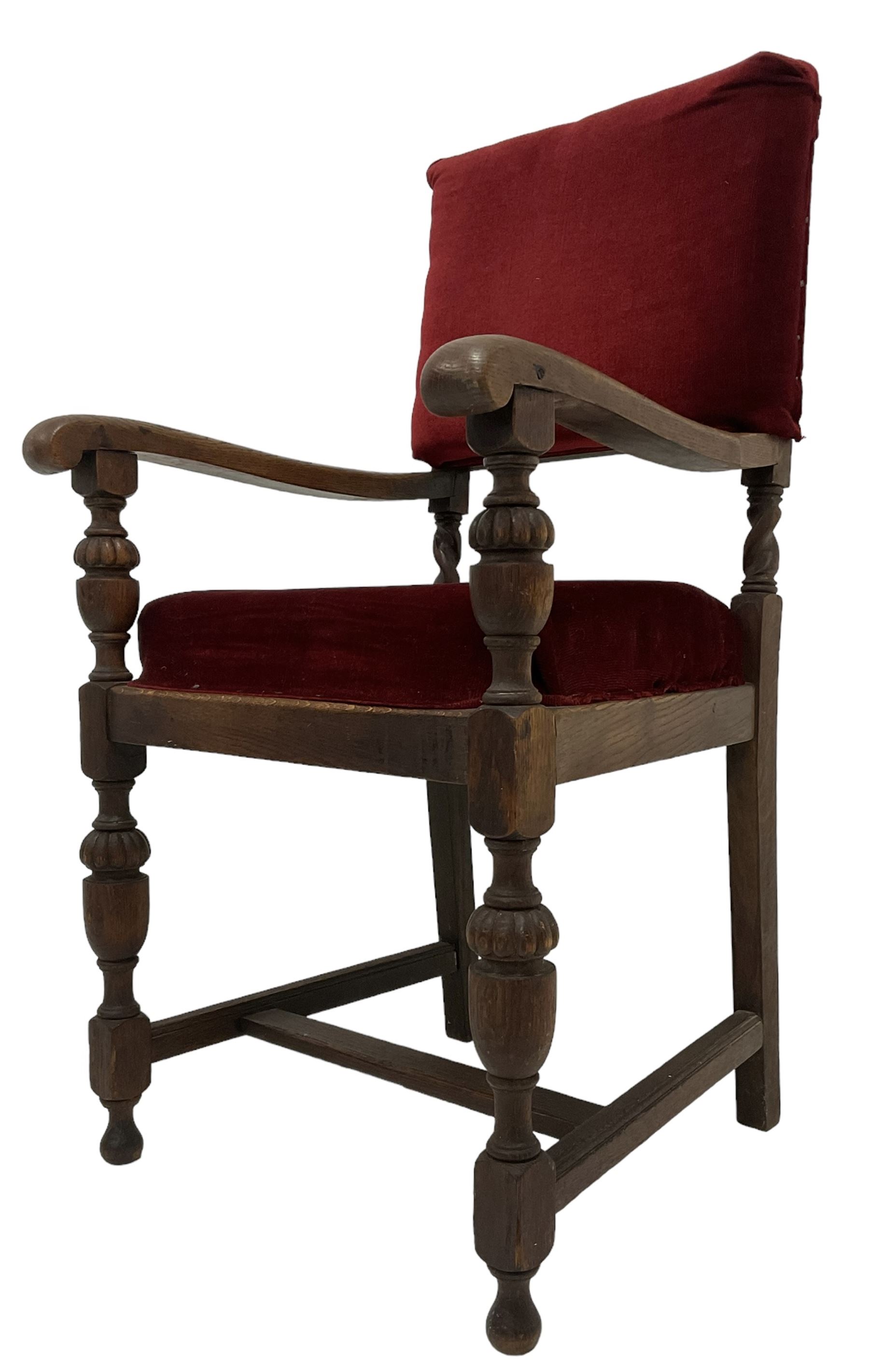 19th century oak armchair or carver dining chair - Image 4 of 9