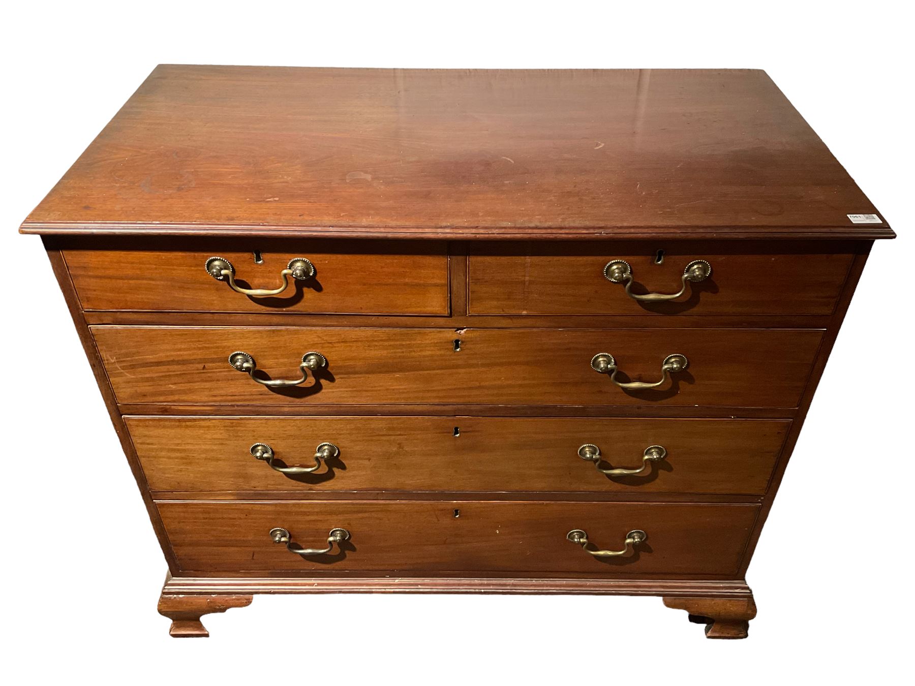 19th century mahogany chest - Image 2 of 2