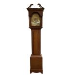 Unusual and rare 18th century key-wound two train 30-hour mahogany longcase clock - with a swans nec