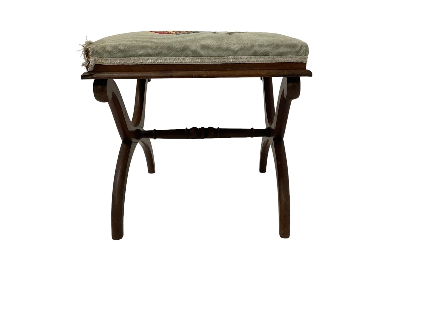 19th century rosewood stool - Image 4 of 7