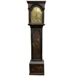 Fowle of Hastings - mid-18th century 8-day black-lacquer longcase clock