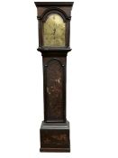 Fowle of Hastings - mid-18th century 8-day black-lacquer longcase clock