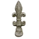 Constituted stone garden ornament in the form of a fleur-de-lis