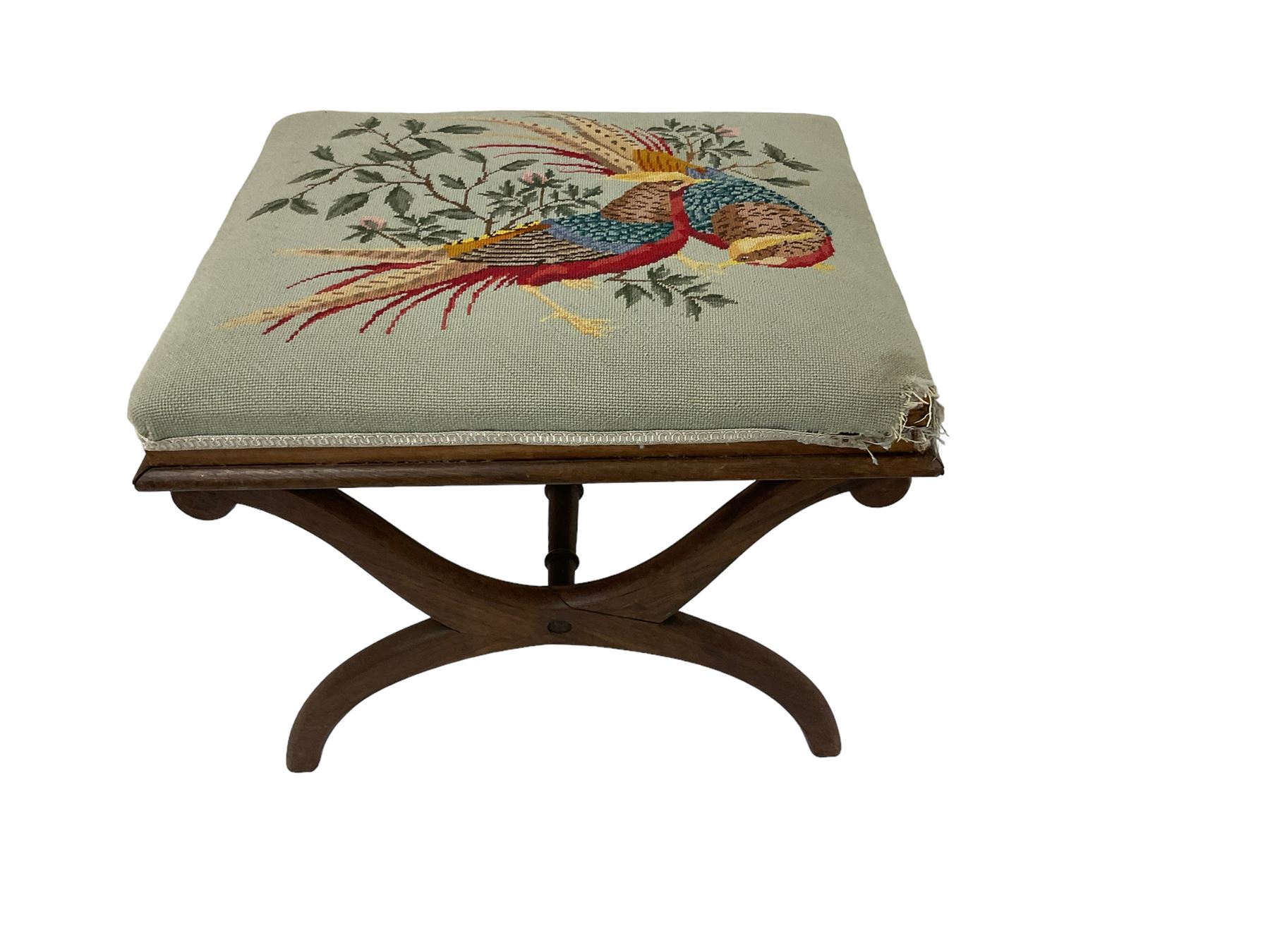 19th century rosewood stool - Image 2 of 7