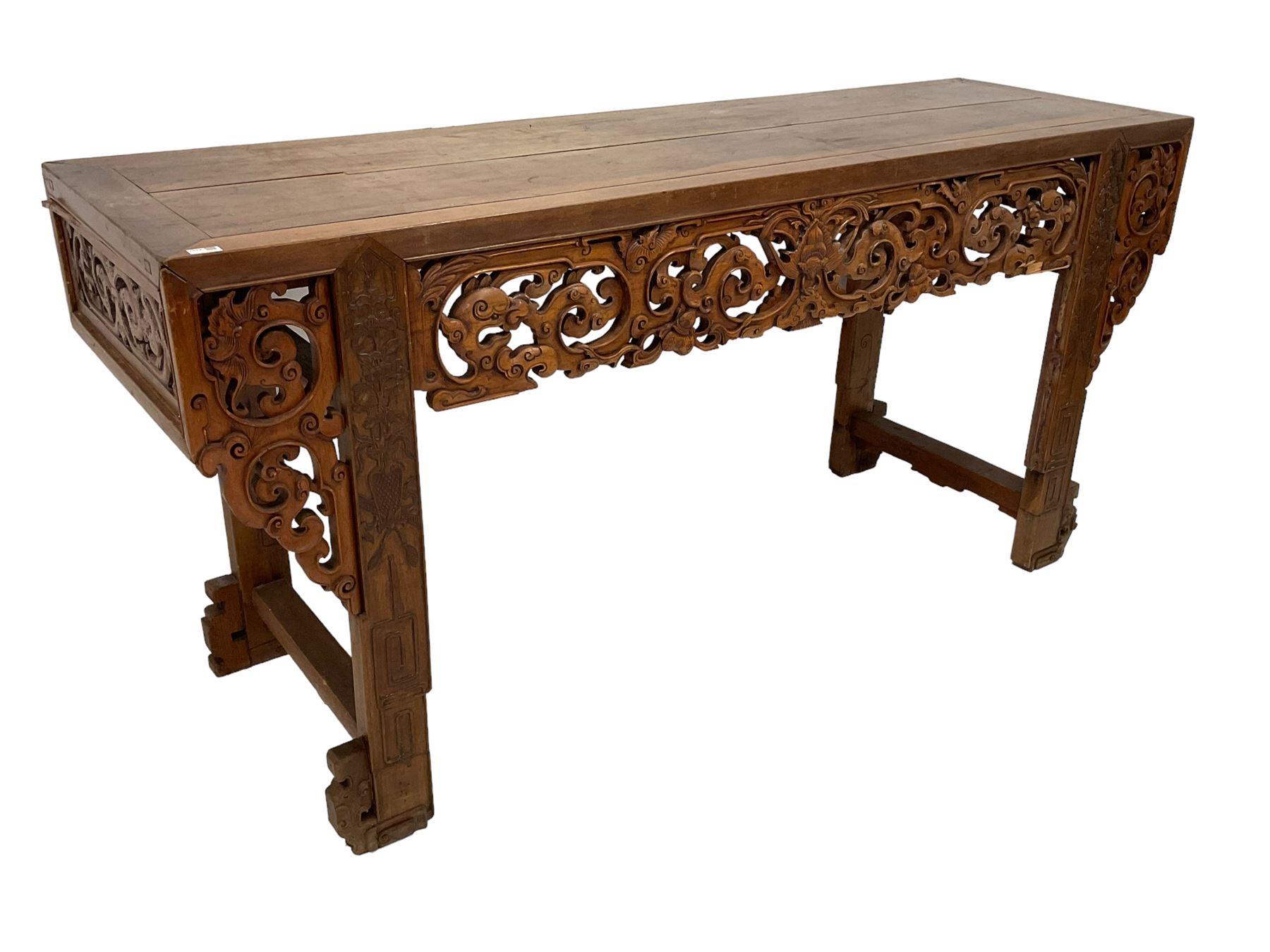 Large 19th century Chinese hardwood altar table - Image 8 of 11
