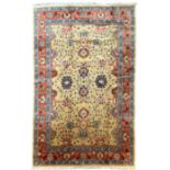 Persian Heriz pale camel ground carpet