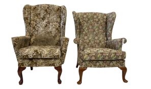 Parker Knoll - two wingback armchairs