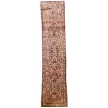 Persian rose ground runner rug