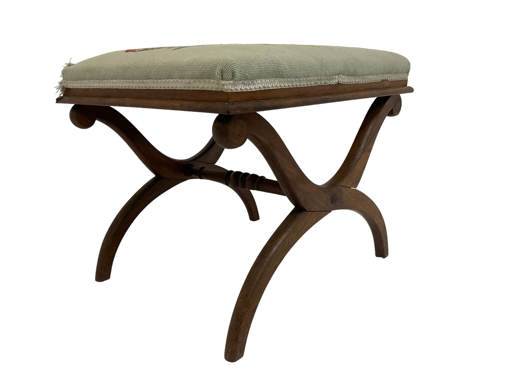 19th century rosewood stool - Image 6 of 7