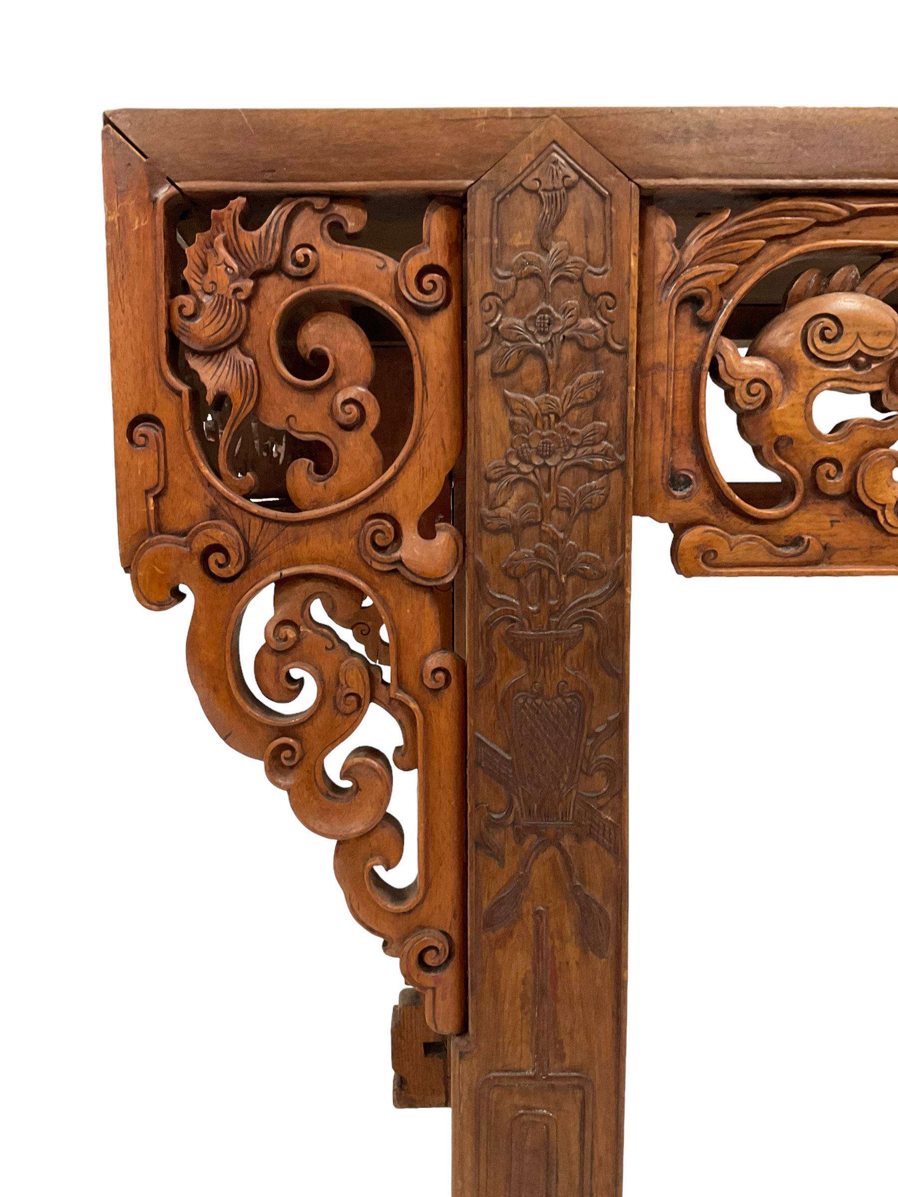 Large 19th century Chinese hardwood altar table - Image 9 of 11