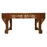 Large 19th century Chinese hardwood altar table