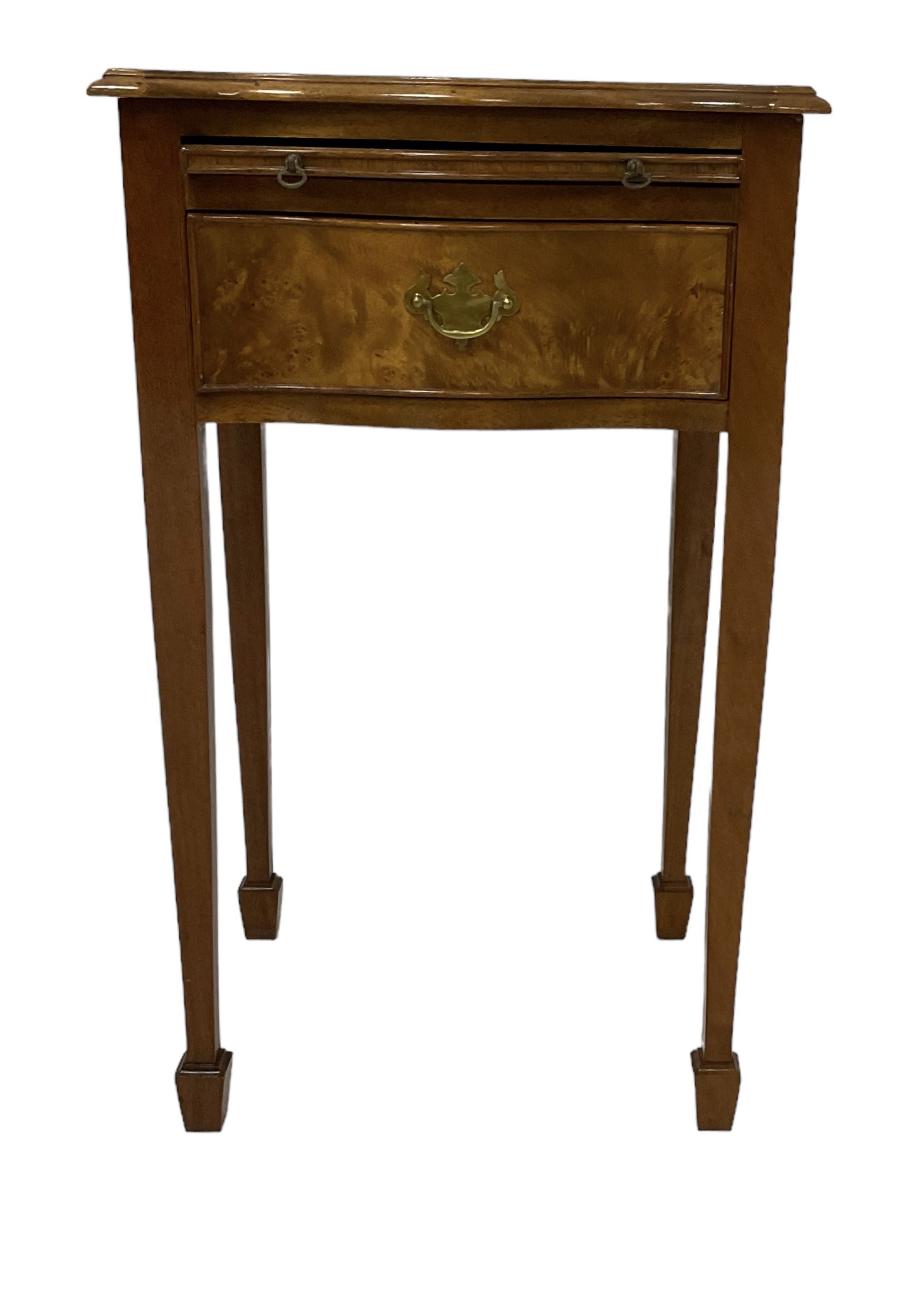 George III design figured walnut dressing table - Image 7 of 8
