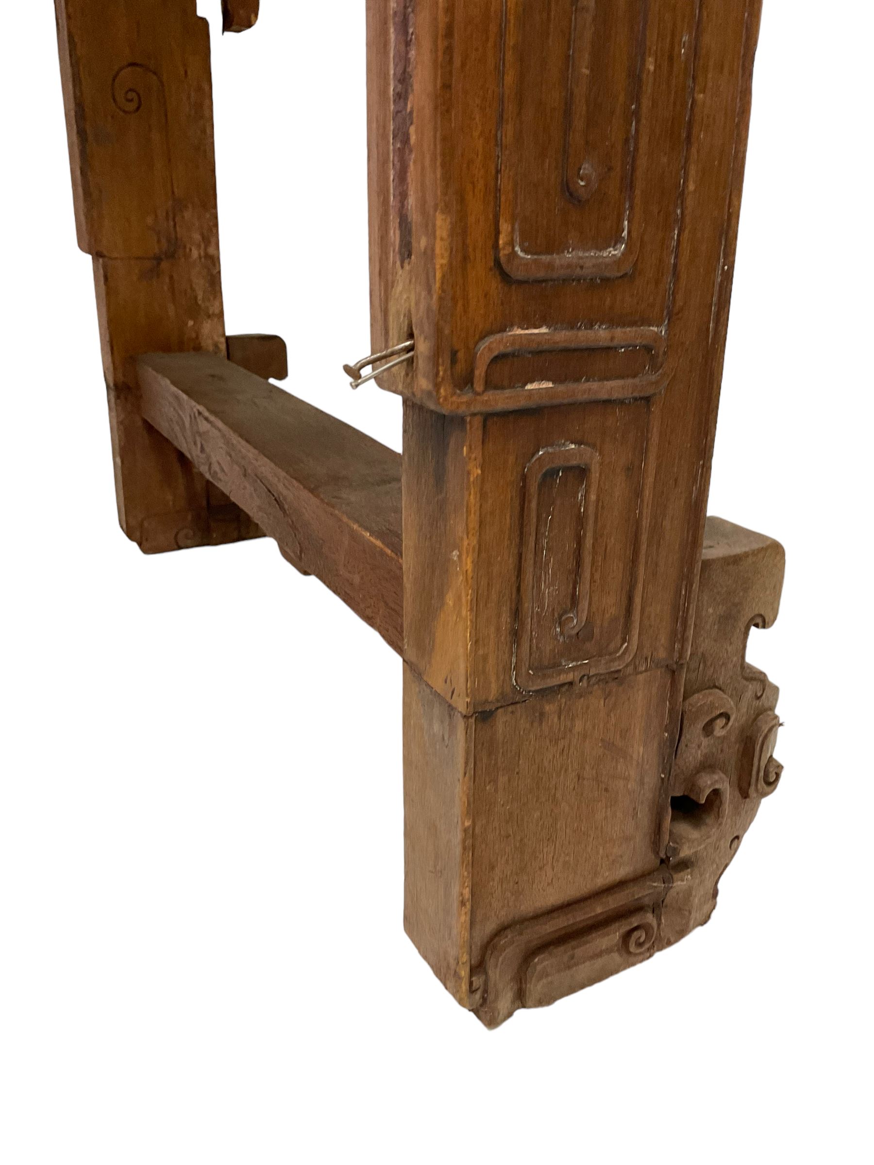 Large 19th century Chinese hardwood altar table - Image 6 of 11