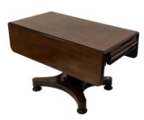 19th century mahogany rectangular drop-leaf table