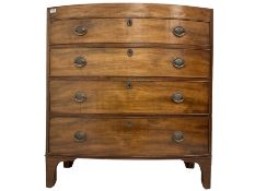 George III mahogany bow-front chest