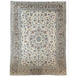 Fine Persian Nain ivory ground carpet