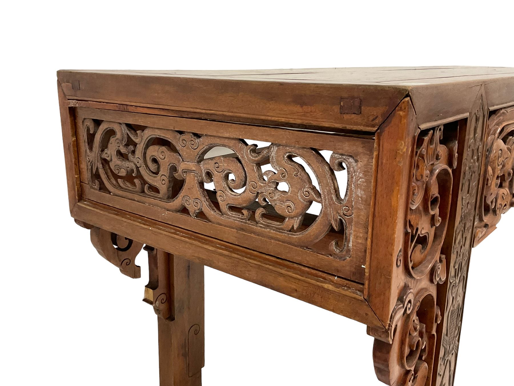 Large 19th century Chinese hardwood altar table - Image 5 of 11