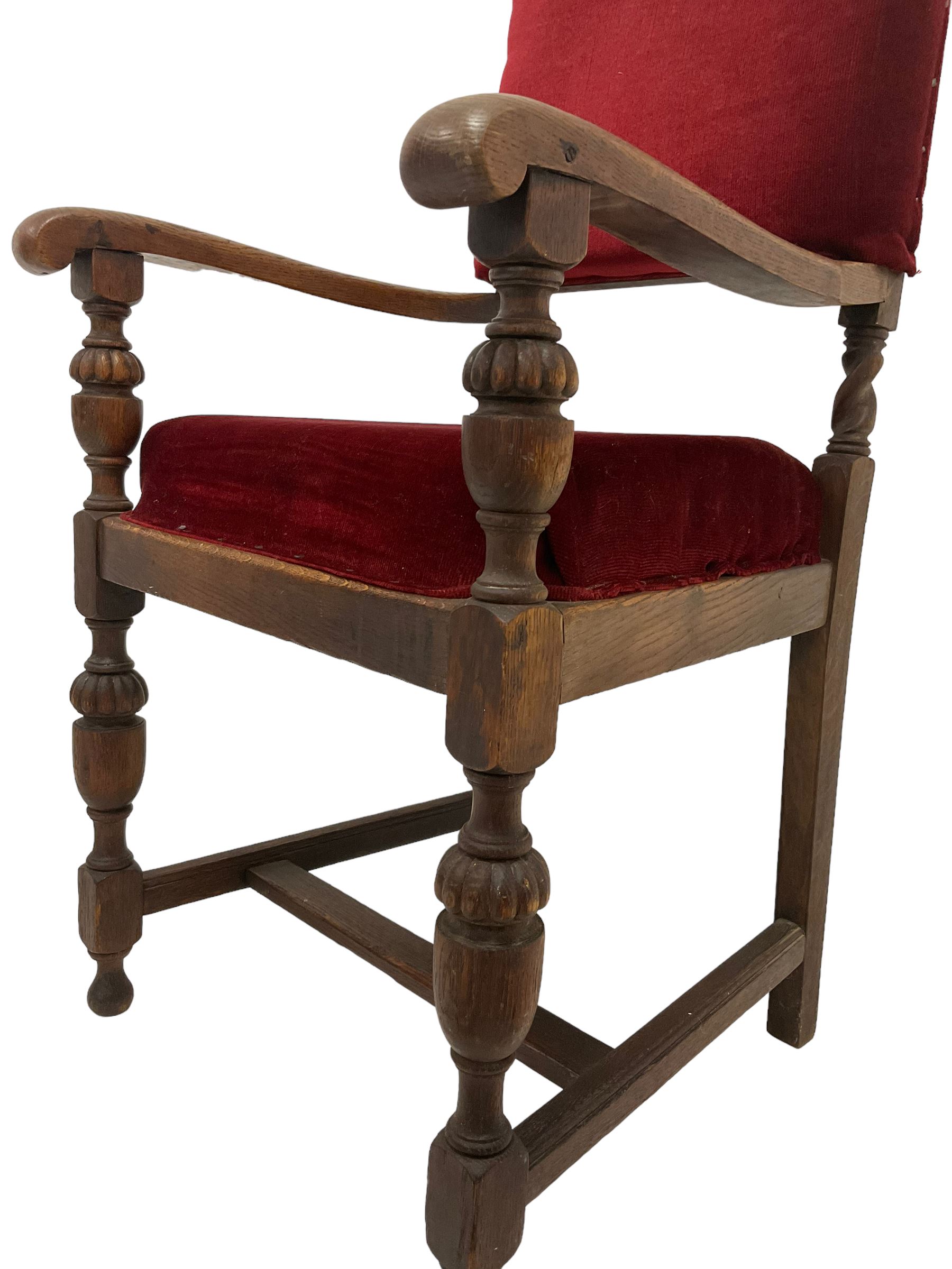 19th century oak armchair or carver dining chair - Image 5 of 9