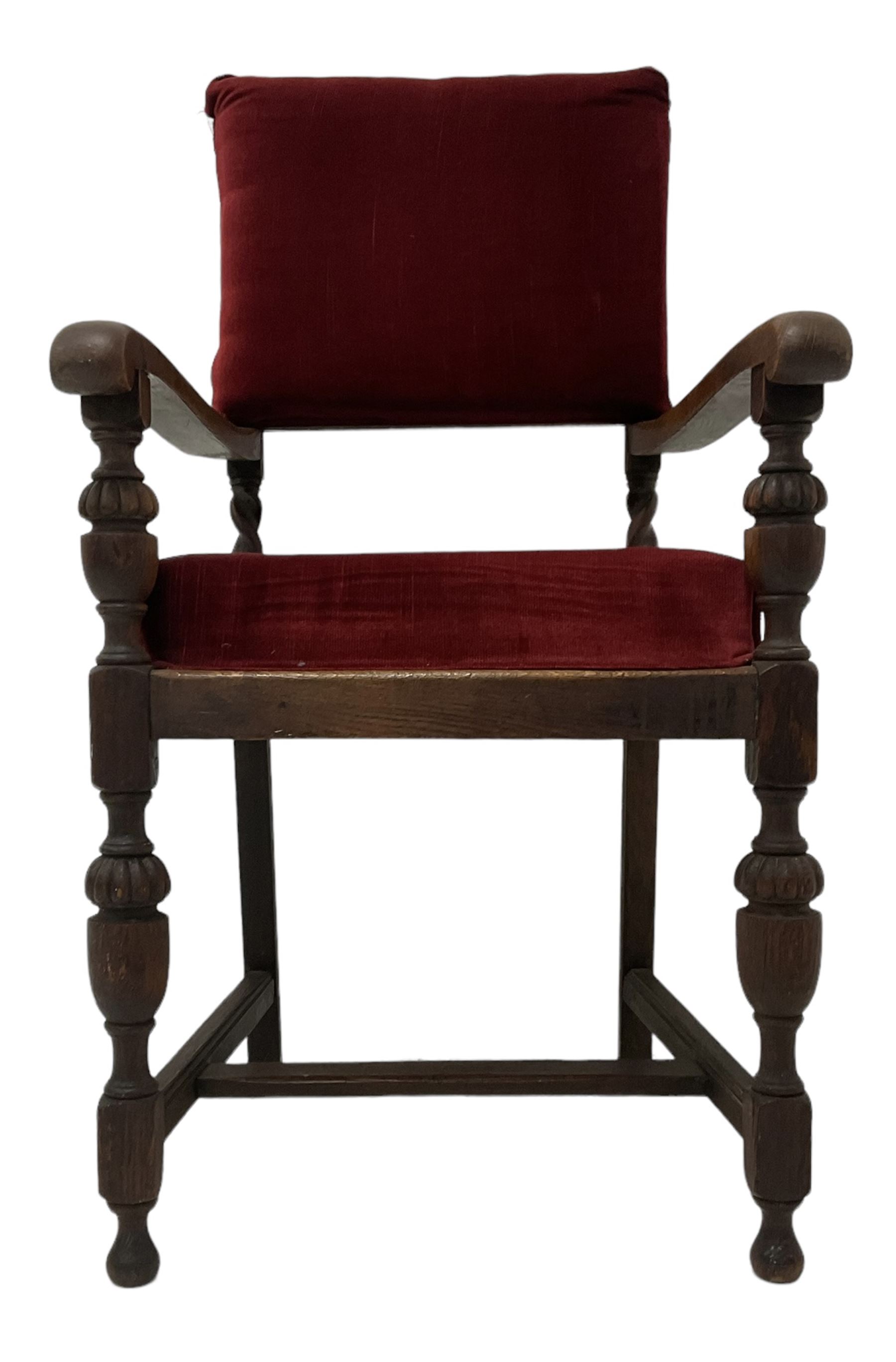 19th century oak armchair or carver dining chair - Image 3 of 9