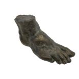 Bronze effect Classical design indoor or garden ornament of the foot of Colossus