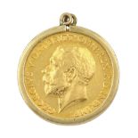 King George V 1911 gold half sovereign coin