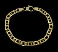 9ct gold flattened link bracelet