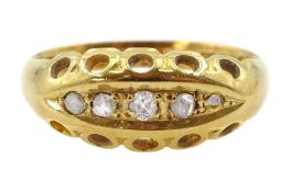 Edwardian 18ct gold five stone old cut diamond ring